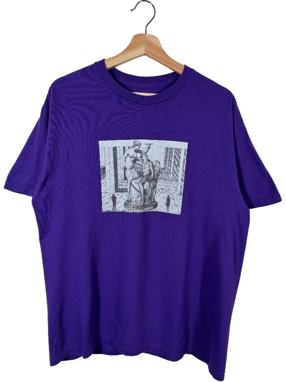 fuckingawesome Perspective Statue Short Sleeve Crew Tee Purple men's size Large